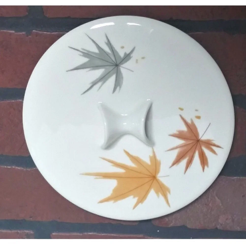 IROQUOIS CHINA BEN SEIBEL Autumn LEAVES skillet/casserole LID ONLY  7-7/8